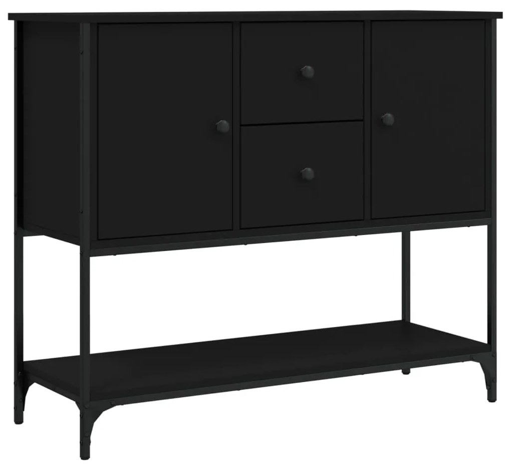 835554 vidaXL Servantă, negru, 100x36x85 cm, lemn prelucrat