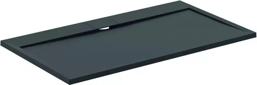 Cadita de dus dreptunghiulara Ideal Standard i.life Ultra Flat S negru intens 140x80 cm