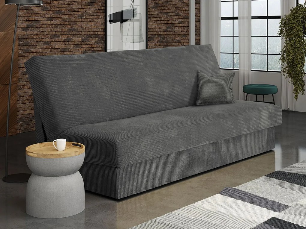 Canapea extensibilă Tedrona Mini (Gri închis) (cu sp. depozitare). 1105632