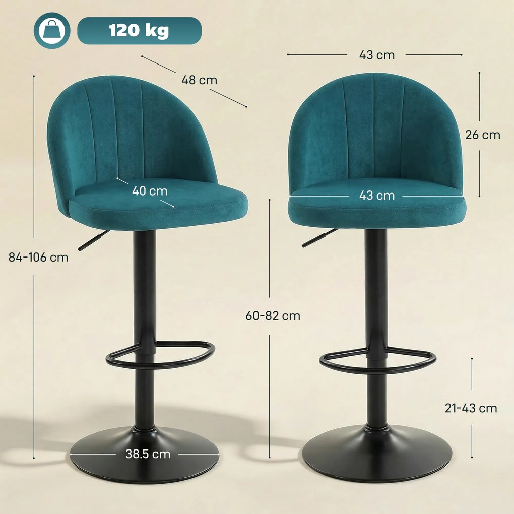 HOMCOM scaune înalte tejghea | Aosom Romania