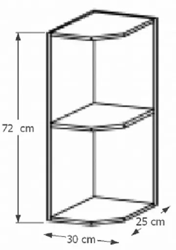 Dulap superior de bucătărie G25PZ Sillina (nuc milano). 1015120