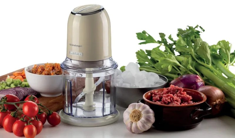 Tocator alimente Ariete VINTAGE 0438/03, 400W, 600 ml, 2 viteze, Otel inoxidabil, Bej