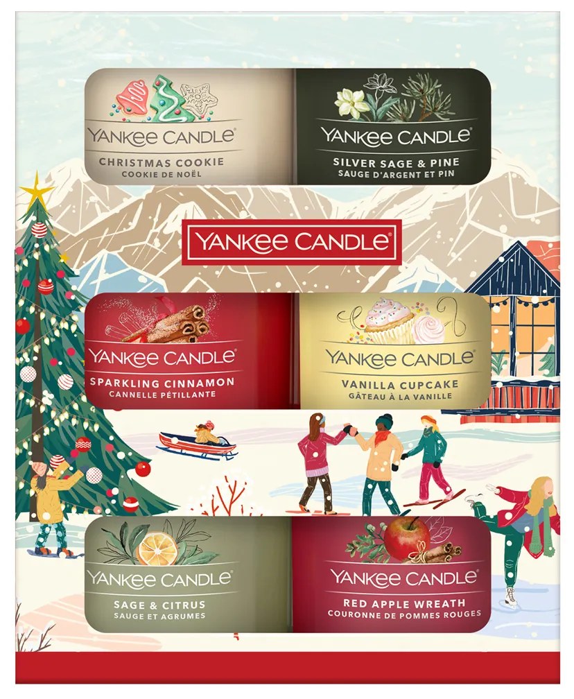 Yankee Candle Set cadou cu 6 lumânări votive din sticlă 2025