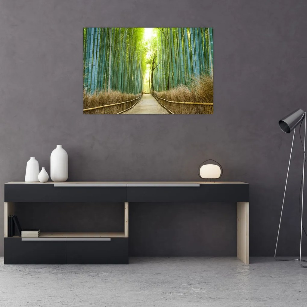 Tablou - Strada cu bambuși (90x60 cm)