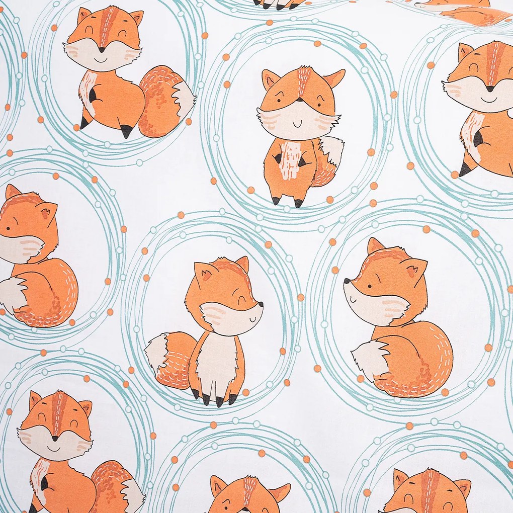 Lenjerie de pat pentru pătuț din bumbac 4Home Foxes, 100 x 135 cm, 40 x 60 cm