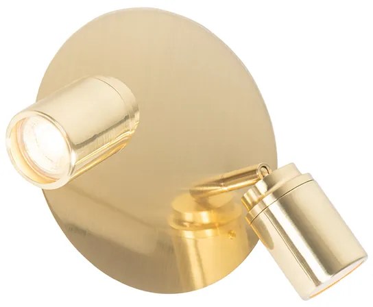 Spotlight modern pentru baie din alamă cu 2 lumini IP44 - Ducha