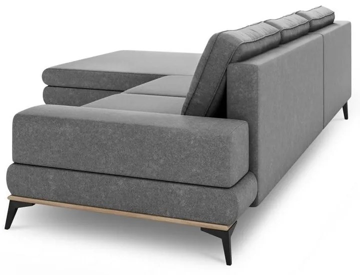 Colțar extensibil cu șezlong pe partea stângă Windsor & Co Sofas Planet, gri