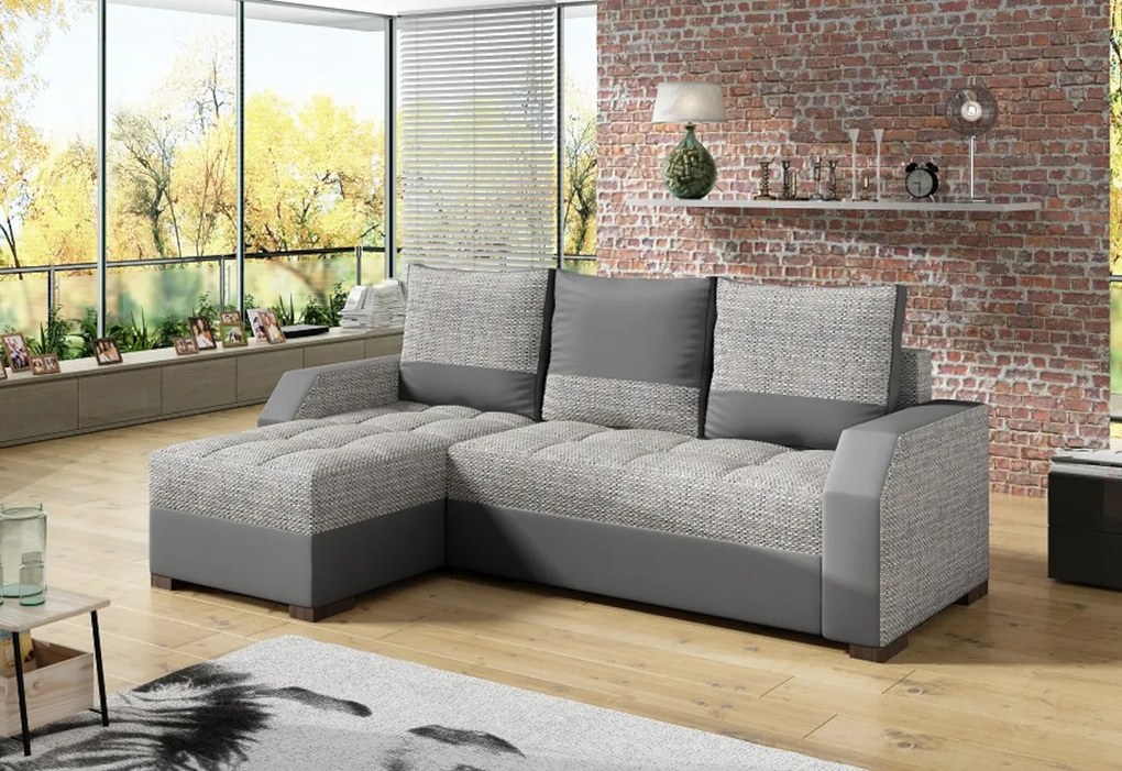 Supermobel Coltar ARIS, 250x90x150, sawana14/soft017white, dreapta