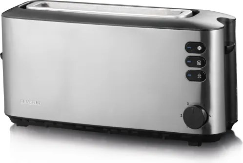 Severin AT 2515 - Prăjitor de pâine, 2 fante, 1000W/230V, inox/negru