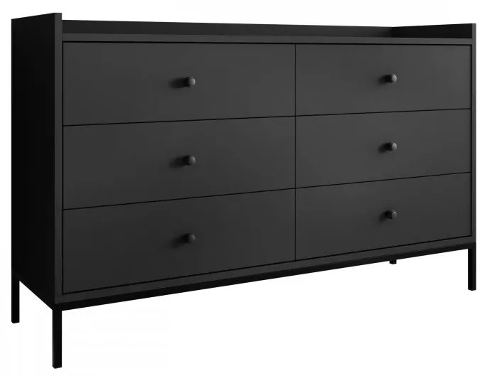 Comodă Tezarta 6SZ (Negru) . 1103695