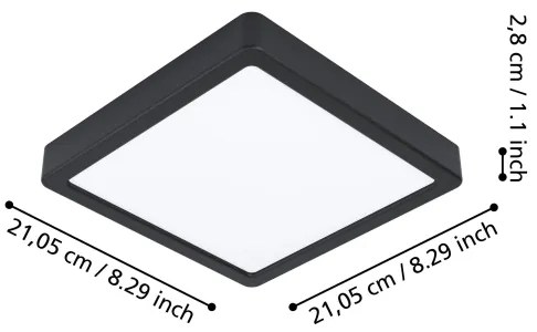 Eglo 900109 - Lampă LED dimabilă pentru baie FUEVA-Z LED/16,5W/230V IP44