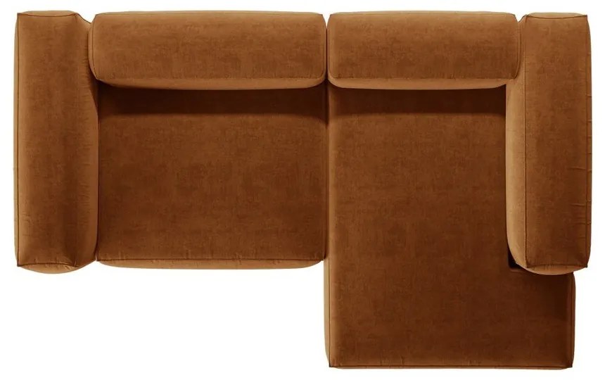 Colțar cărămiziu (cu colț pe partea dreaptă/cu șezlong) Bergamo – Cosmopolitan Design