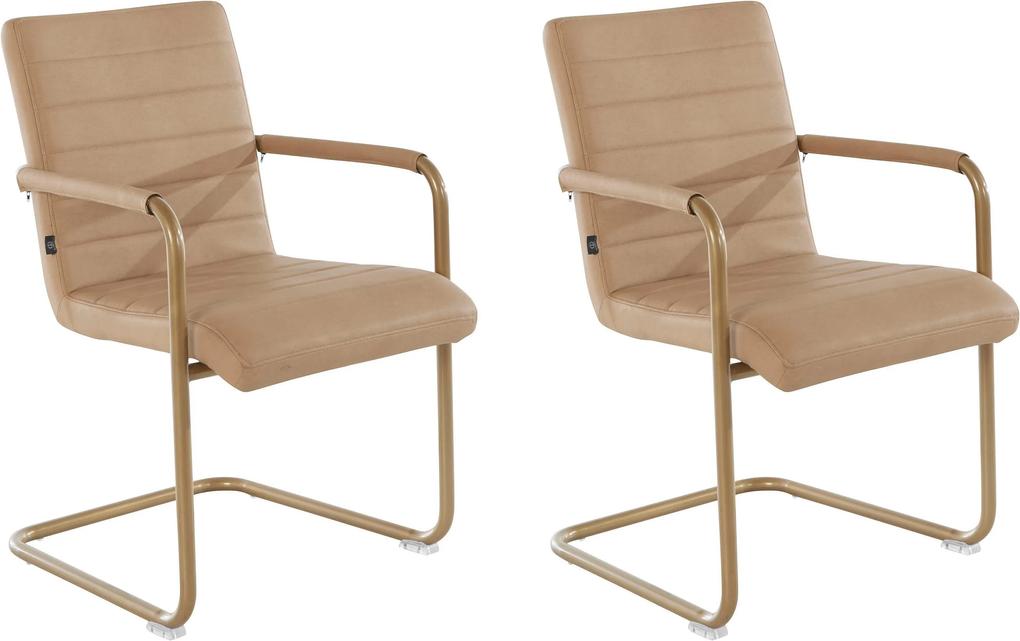 Set 2 scaune Amadis sampanie 55/63/86 cm