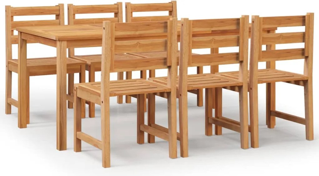 vidaXL Set mobilier de grădină, 7 piese, lemn masiv de tec