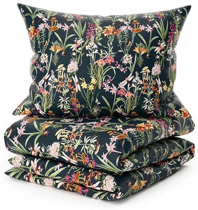Lenjerie cocolino MYSTIC GARDEN verde inchis Dimensiune lenjerie de pat: 70 x 90 cm | 140 x 220 cm
