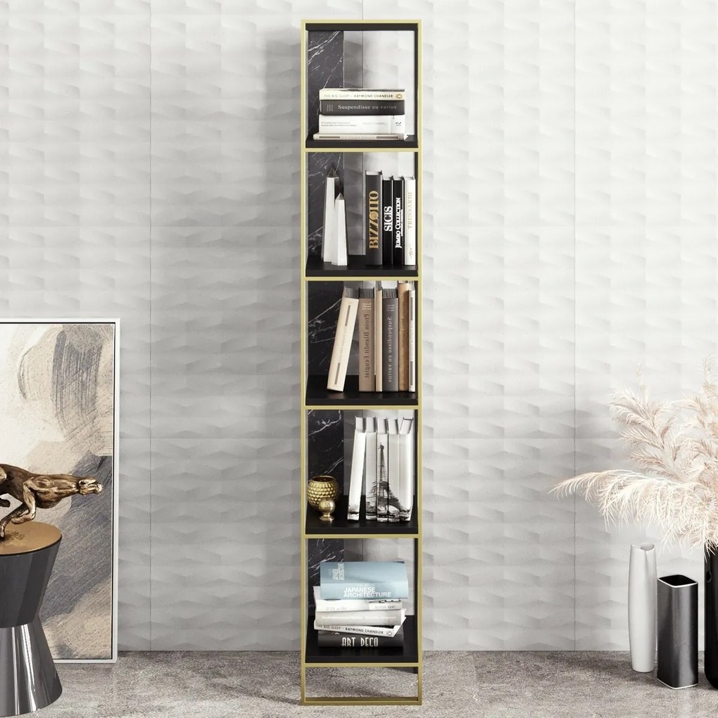 Bibliotecă Polka Black and Gold