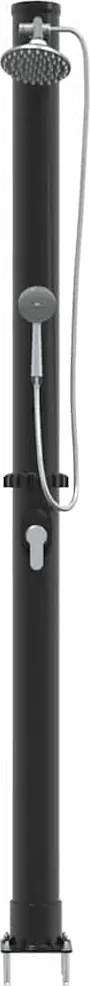 vidaXL Duș Solar Extern Negru 217 cm PVC și Aluminiu