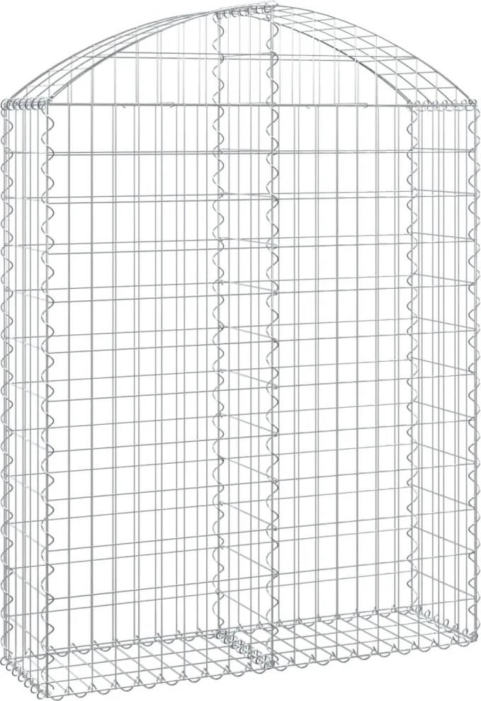 vidaXL Coș gabion arcuit, 100x30x120/140 cm, fier galvanizat