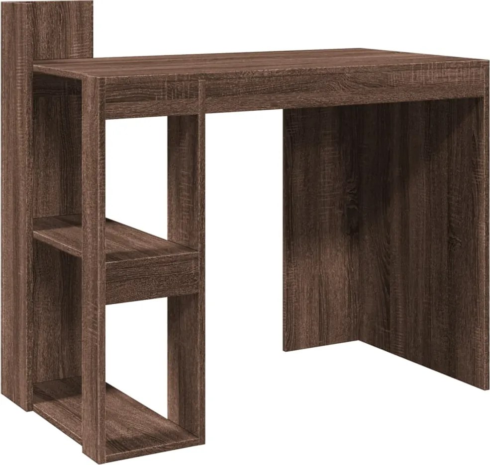 vidaXL Birou, stejar maro, 103,5x56,5x94 cm, lemn prelucrat