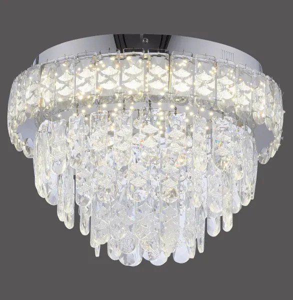 JUST LIGHT. 15092-17 - Plafonieră LED KULUNKA LED/33W/230V crom lucios
