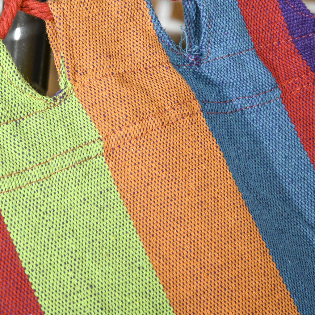 Outsunny Supporto con Amaca Autoportante Pieghevole in Cotone e Acciaio | Aosom Romania