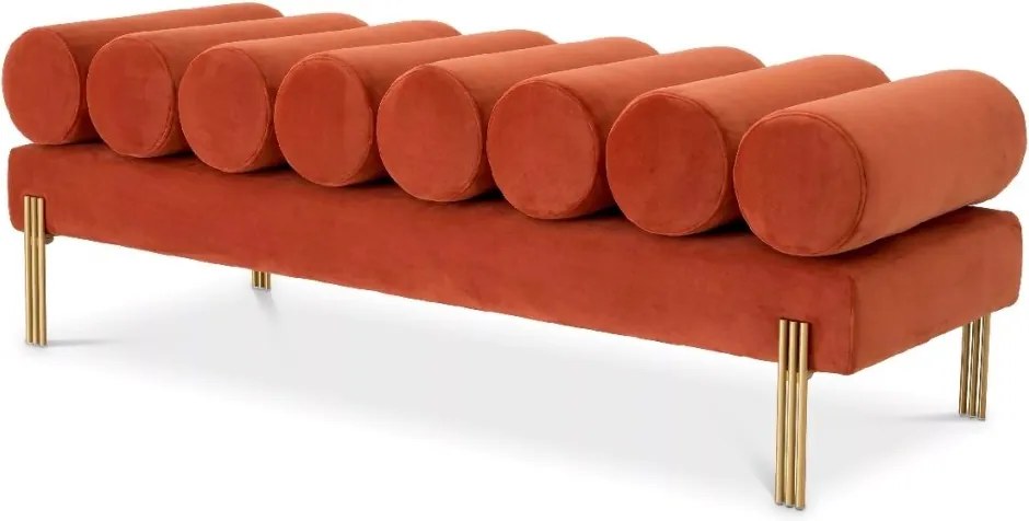 Bancheta moderna design LUX Oxley, Savona orange