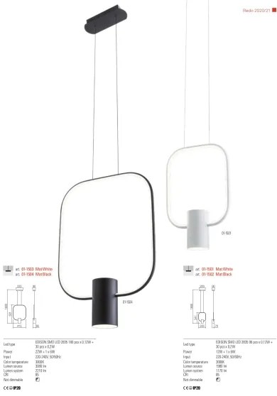 Redo 01-1226 - Lampă de birou LED DOM, reglabilă, 21W/230V, albă