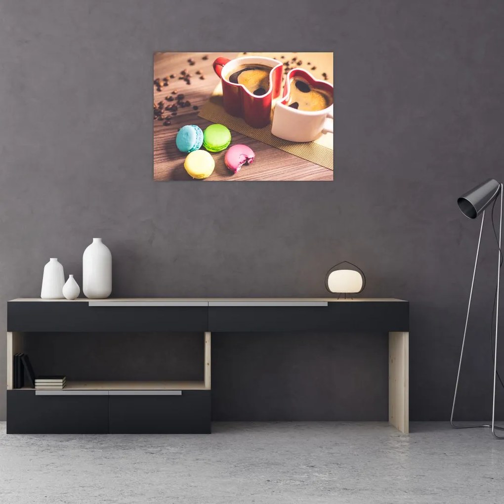 Tablou cu cafea și macarooni (70x50 cm)