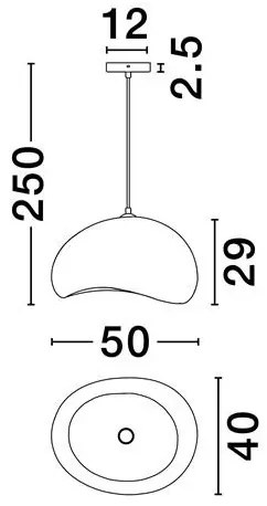 Lustra suspendata design modern, LEFKO-AERE, L 50cm