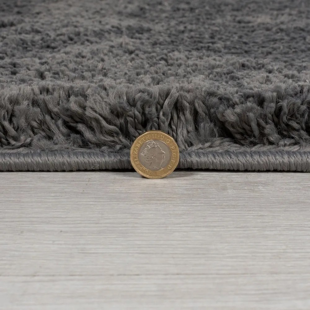 Covor gri antracit rotund ø 133 cm – Flair Rugs