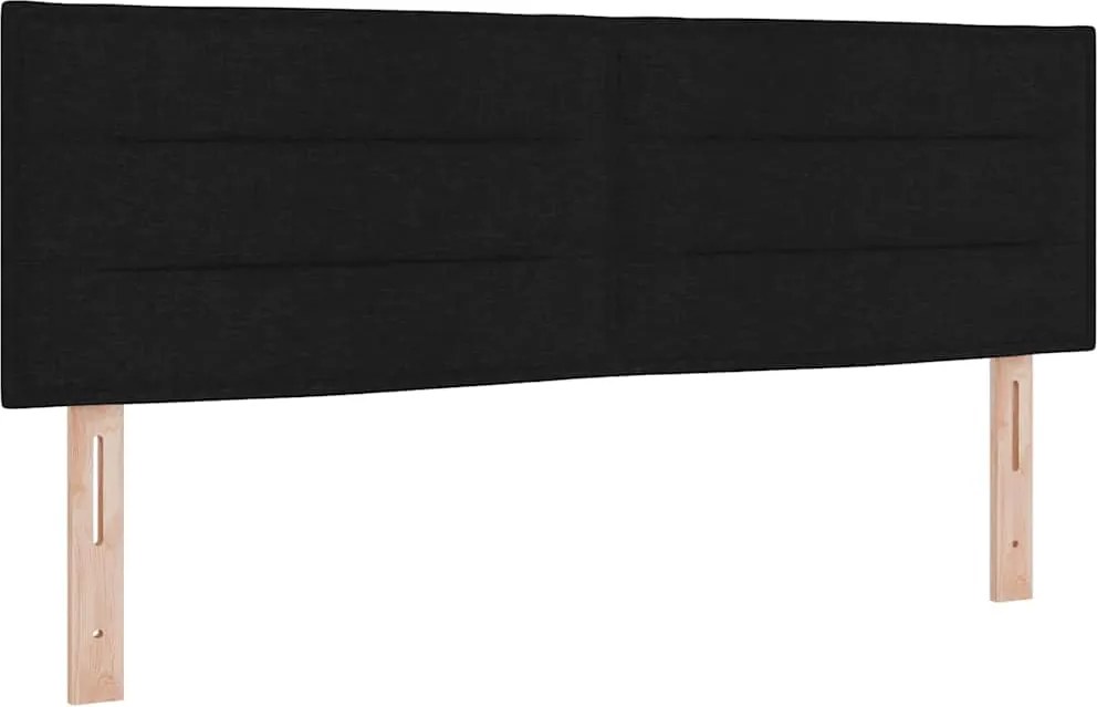 vidaXL Tăblie cap Negru 144 cm țesătură