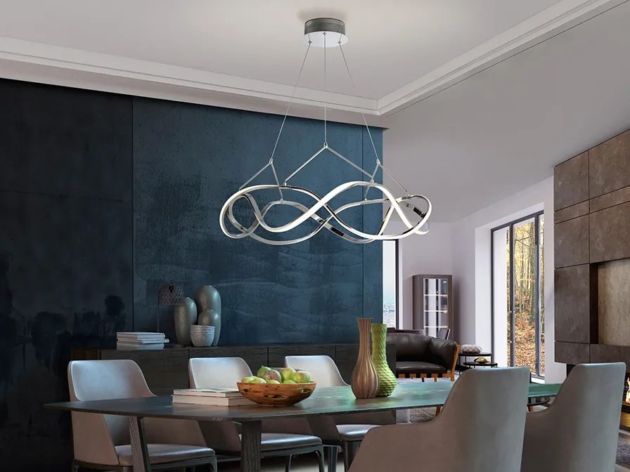 Lustra LED design ultra-modern Molly crom 80cm SV-763950