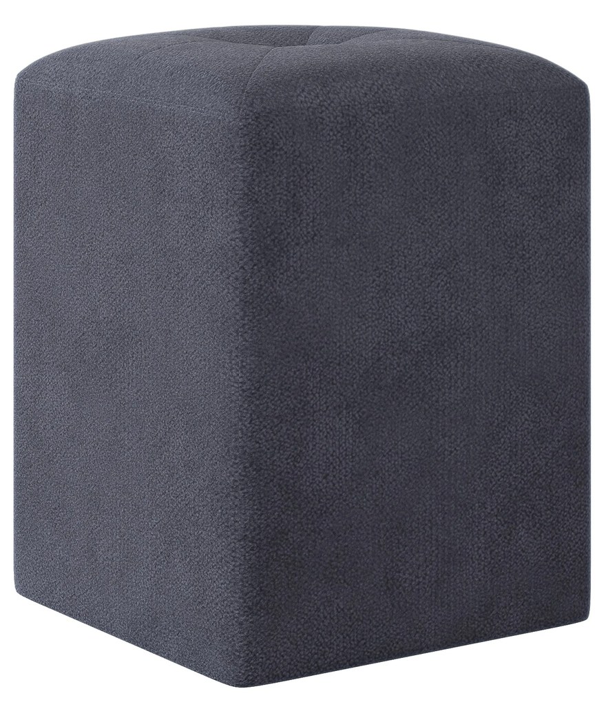 Taburet Tapitat Talin, Bleumarin, Stofa, L 35 x l 35 x H 45 cm