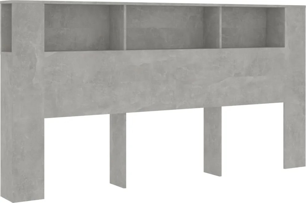 vidaXL Dulap tăblie, gri beton, 200x18,5x104,5 cm