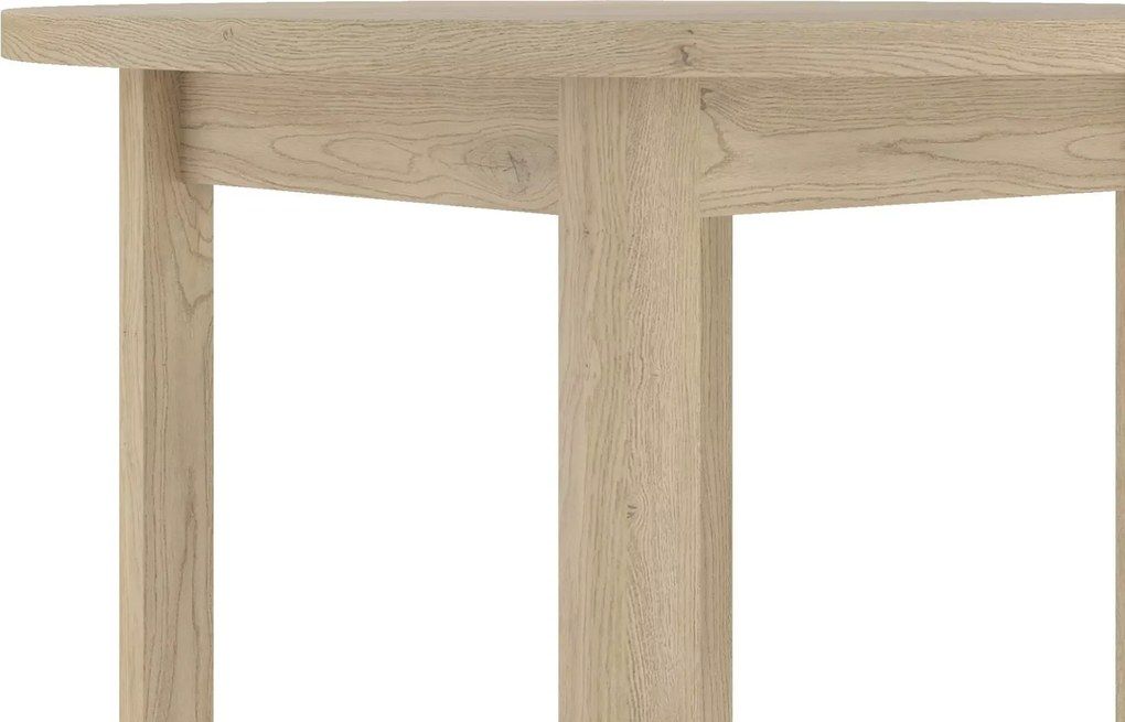 Masă de sufragerie rotunda ADAM 80x80 cm, decor stejar Cremona Torro