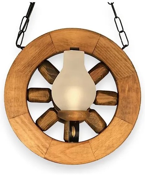 Lustră pe lanț Brilagi ROATA 2xE14/40W/230V fag