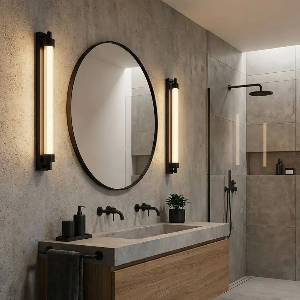 Aplica de perete LED baie IP44 KALIA negru
