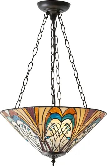 Endon 70750 - Lustră cu lanț Tiffany HECTOR 3xE27/60W/230V Ø 40 cm
