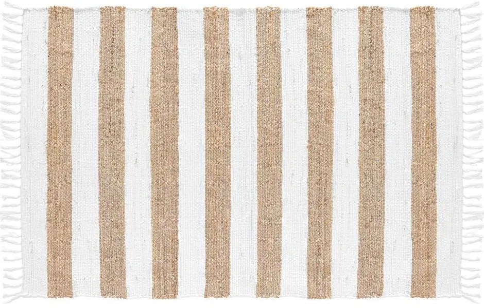 Covor alb-natural 50x80 cm Sagane – douceur d'intérieur