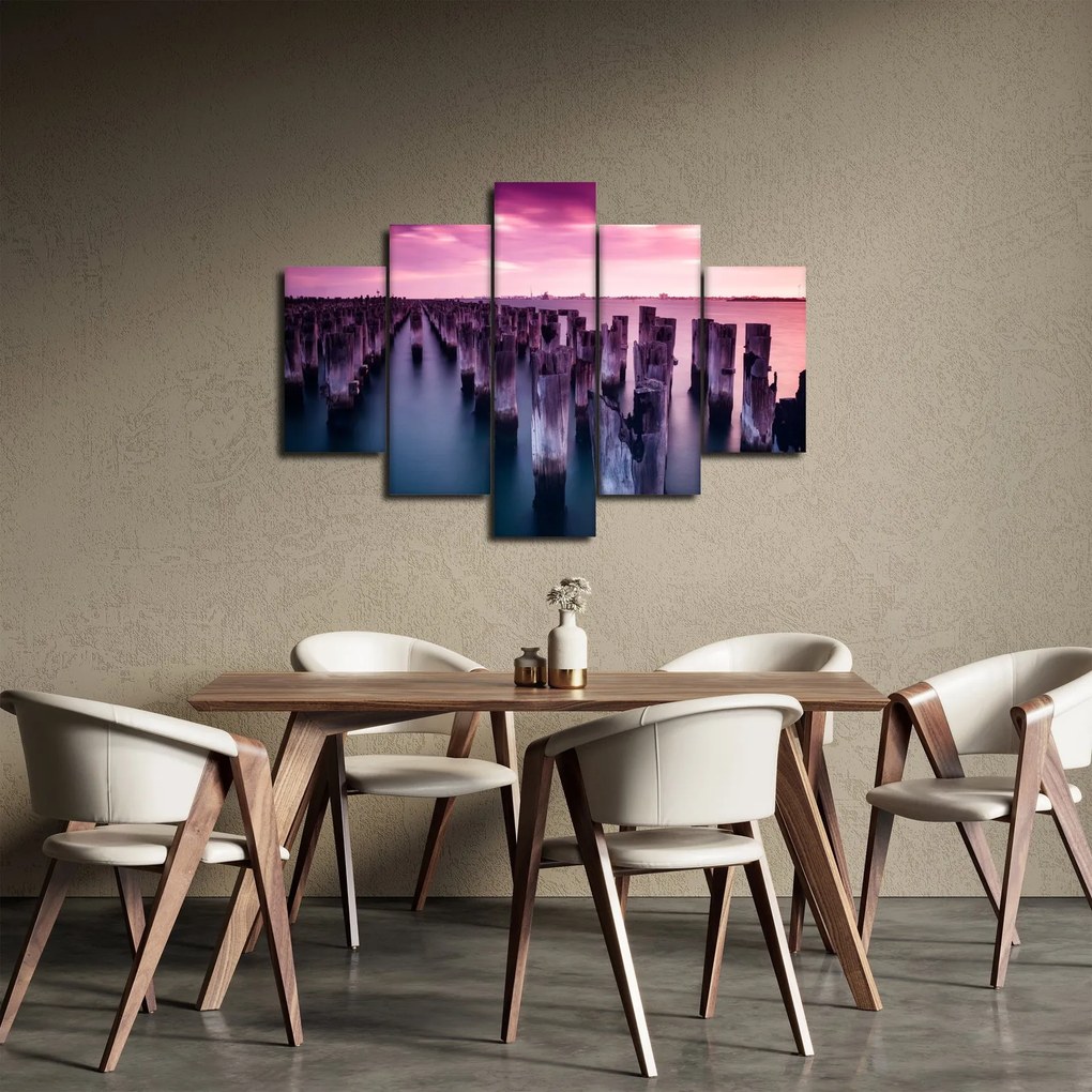 Tablou cu pari din lemn (150x105 cm)