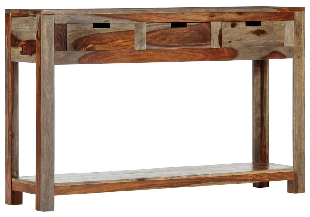 247753 vidaXL Masă consolă cu 3 sertare, 120x30x75 cm, lemn masiv de sheesham