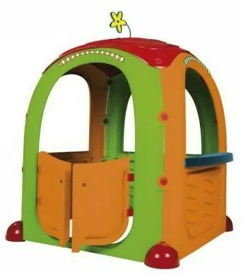 Paradiso Toys - Casuta de joaca pentru copii Cocoon Playhouse din plastic cu 3 autocolante supermarket bucatarie si atelier