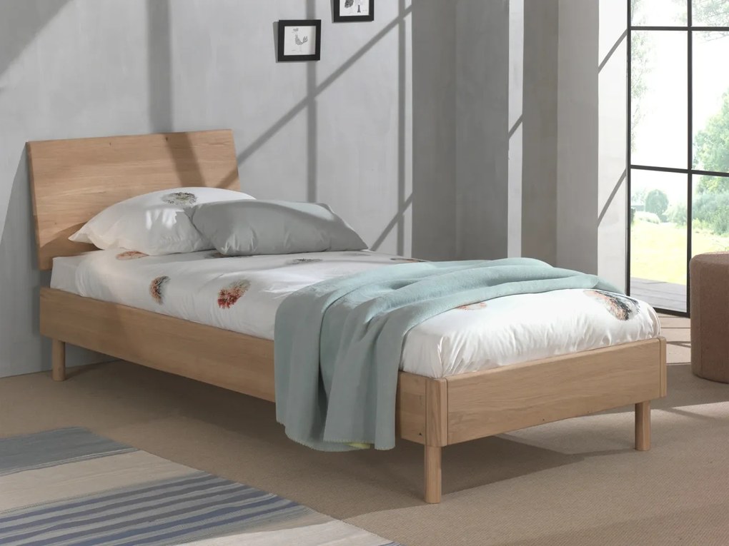 Set Complet Mobilier Camera Bebelusi Forrest Oak, Pat 90x200 cm, Dulap cu 3 Uși, Noptieră și Masă de înfășat, din Lemn de Stejar, Natur – Vipack
