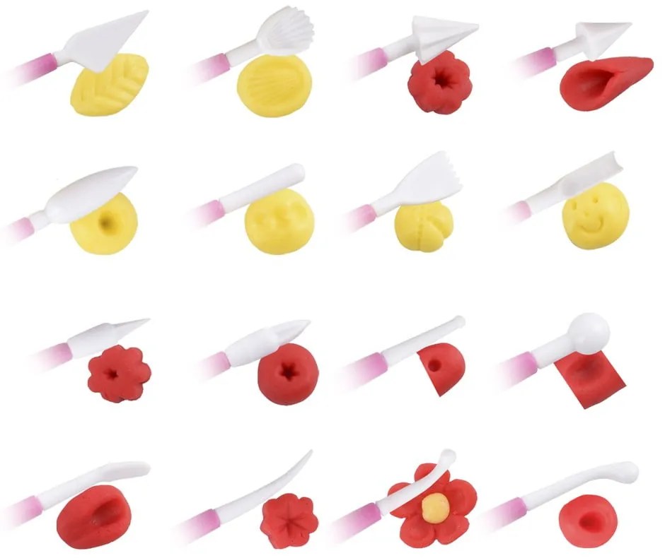 Ustensile pentru modelare fondant, 16 buc. – Orion