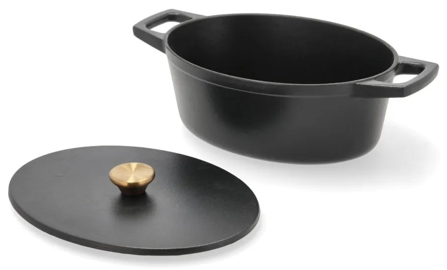 Oală cu capac din fontă 3,8 l adecvată pentru plita cu inducție – Holm