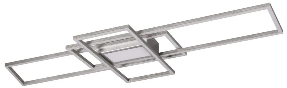 Plafoniera LED design modern Thabita crom satin, alb 105cm