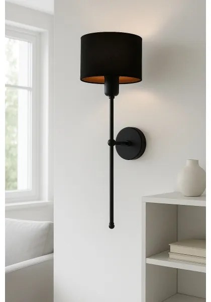 Aplica de perete MADELA 1xE14/40W/230V, neagră