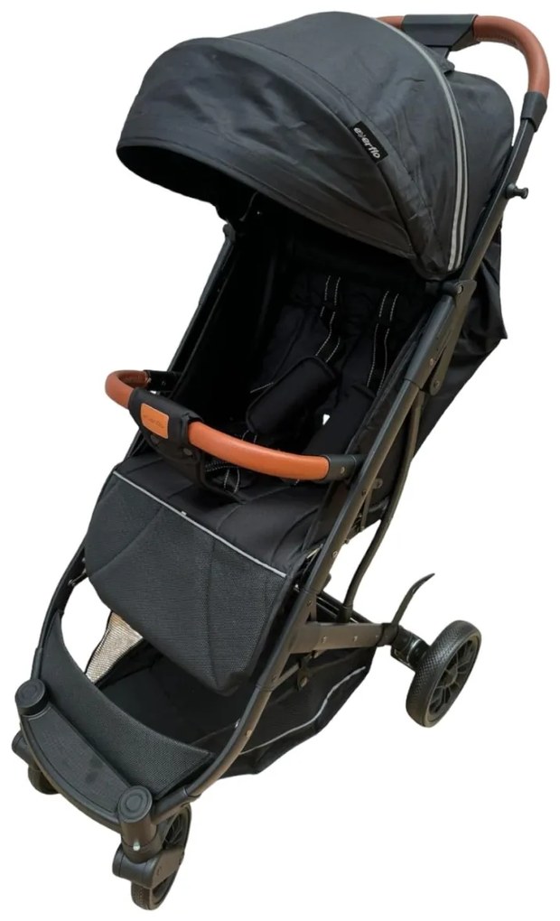 Carucior sport compact cu spatar reglabil, functie de pliere tip troller si husa de picioare. 6-36 luni, Negru - CPC-61-negru
