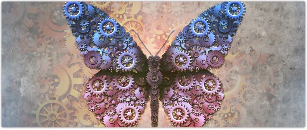 Tablou - Fluture steampunk (120x50 cm)