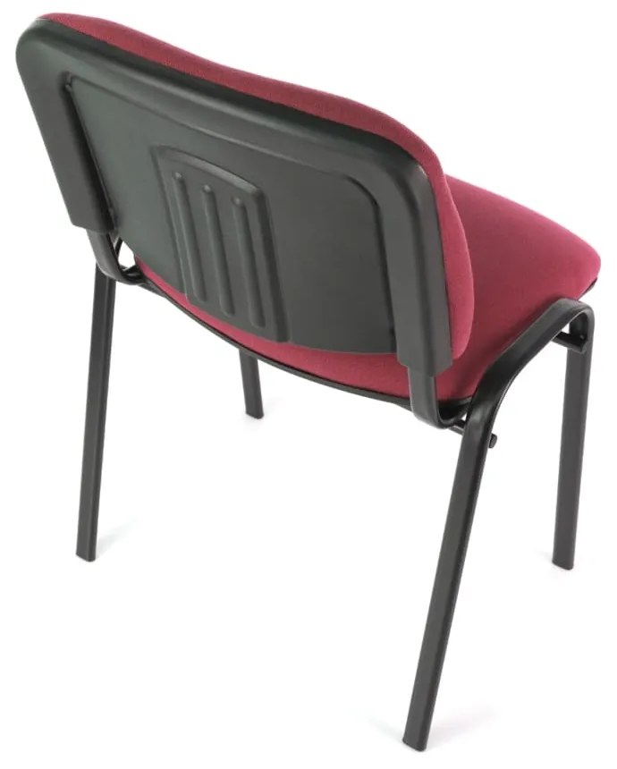 Scaun de conferinta Viva N, picioare negre, rosu